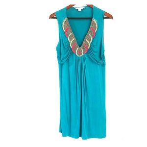 Beautiful Boston Proper beaded neckline dress